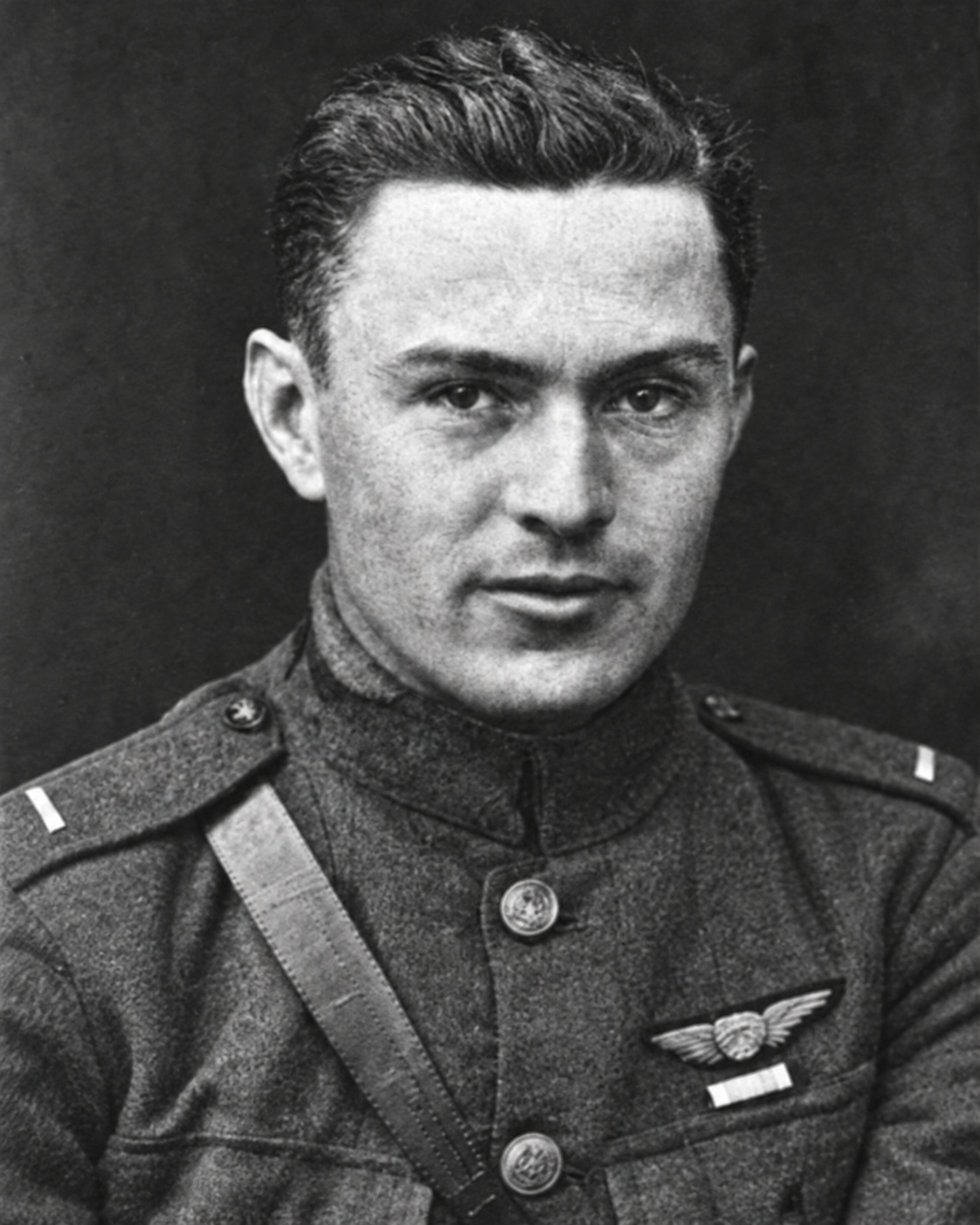 Lieutenant Charles R. D'Olive, World War I fighter pilot, in military uniform with aviator wings